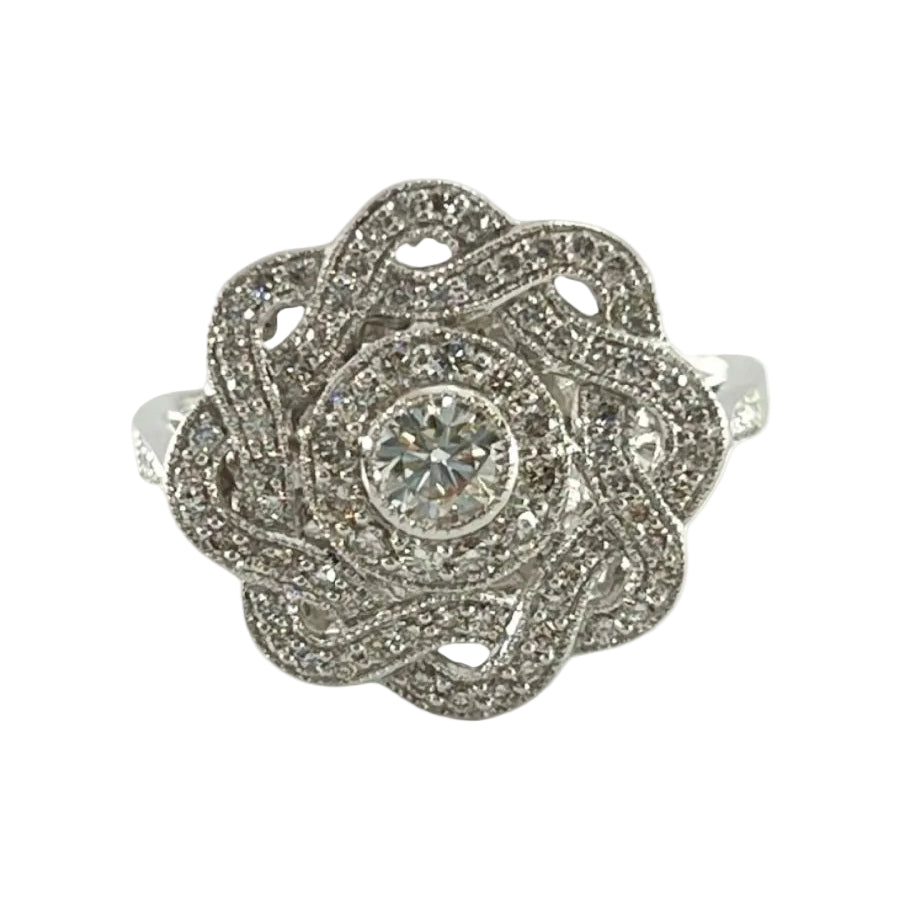 Bague en or blanc et diamants - Castafiore