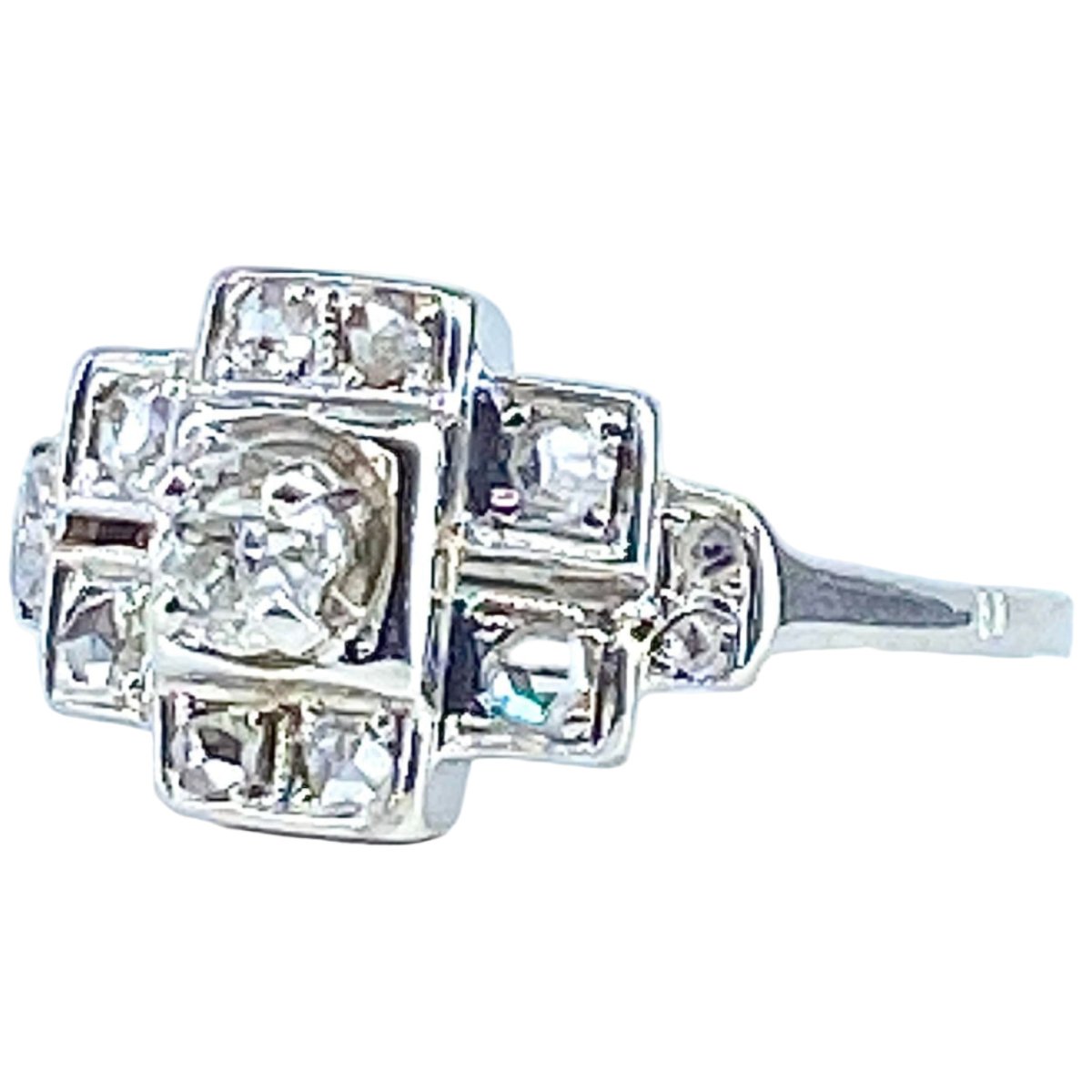 Bague en or blanc et diamants - Castafiore