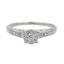 Bague en or blanc et diamants - Castafiore