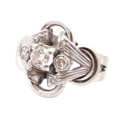 Ring vintage diamonds in 18k gold
