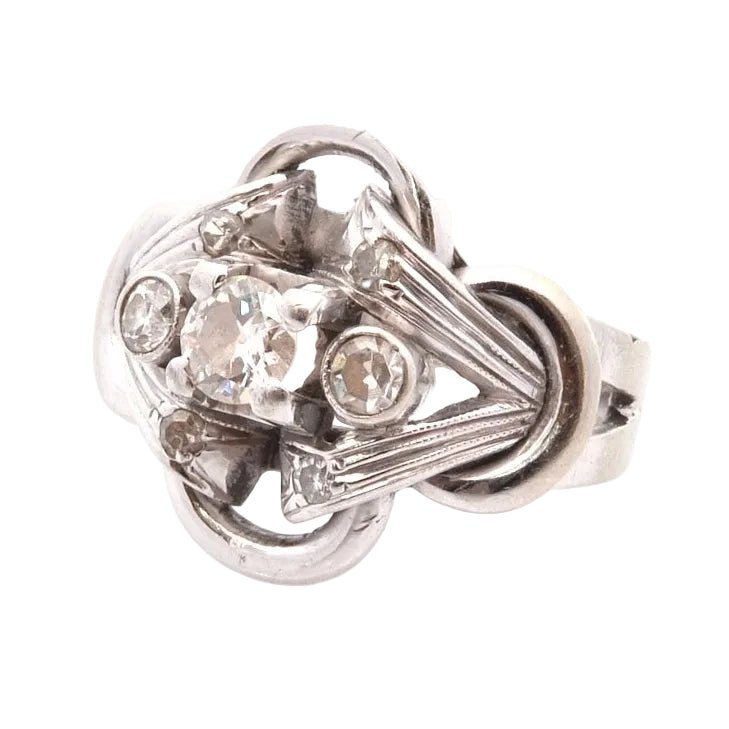 Ring vintage diamonds in 18k gold