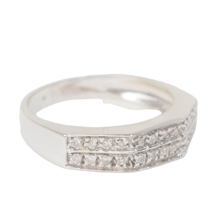 Bague en or blanc et diamants - Castafiore