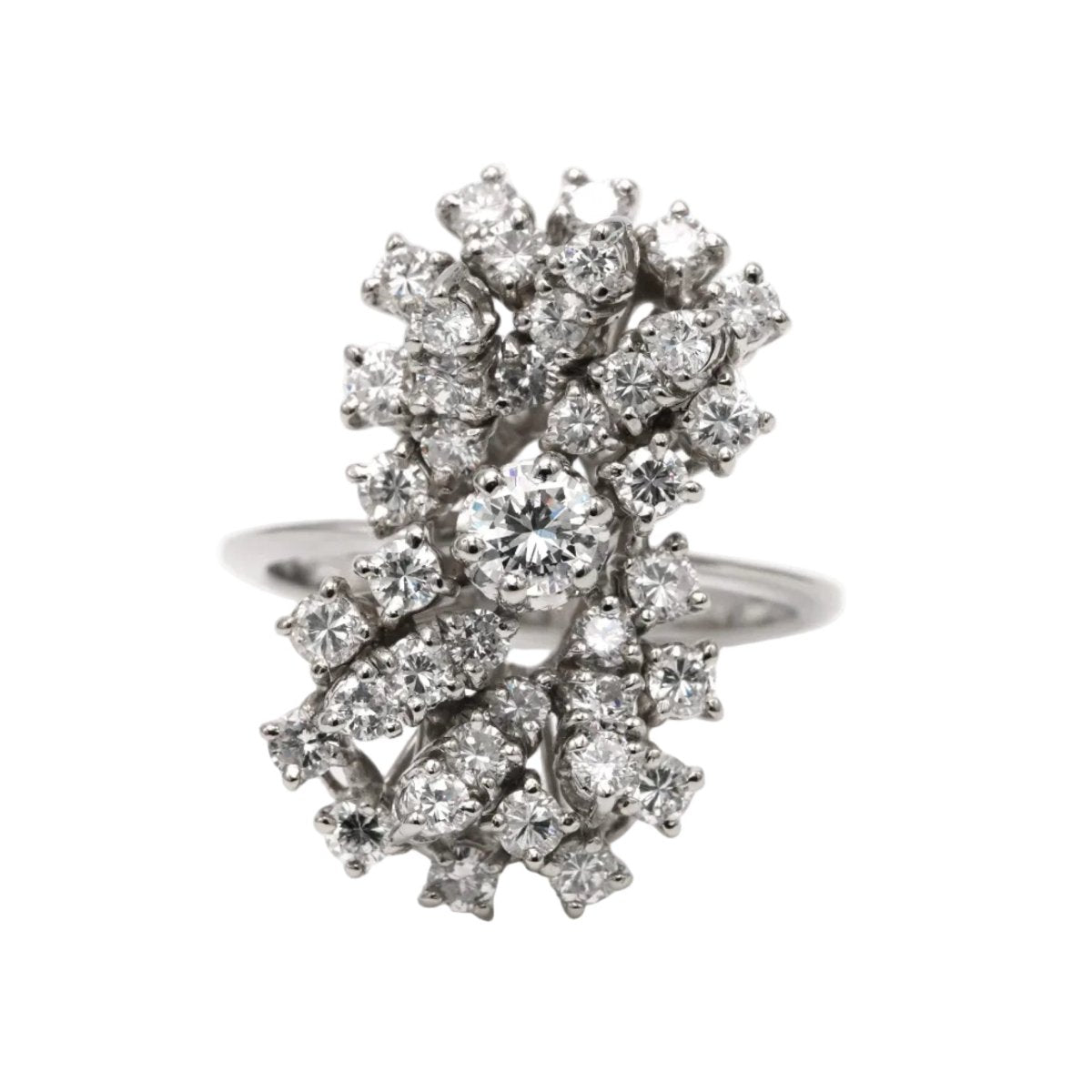 Bague en or blanc et diamants - Castafiore