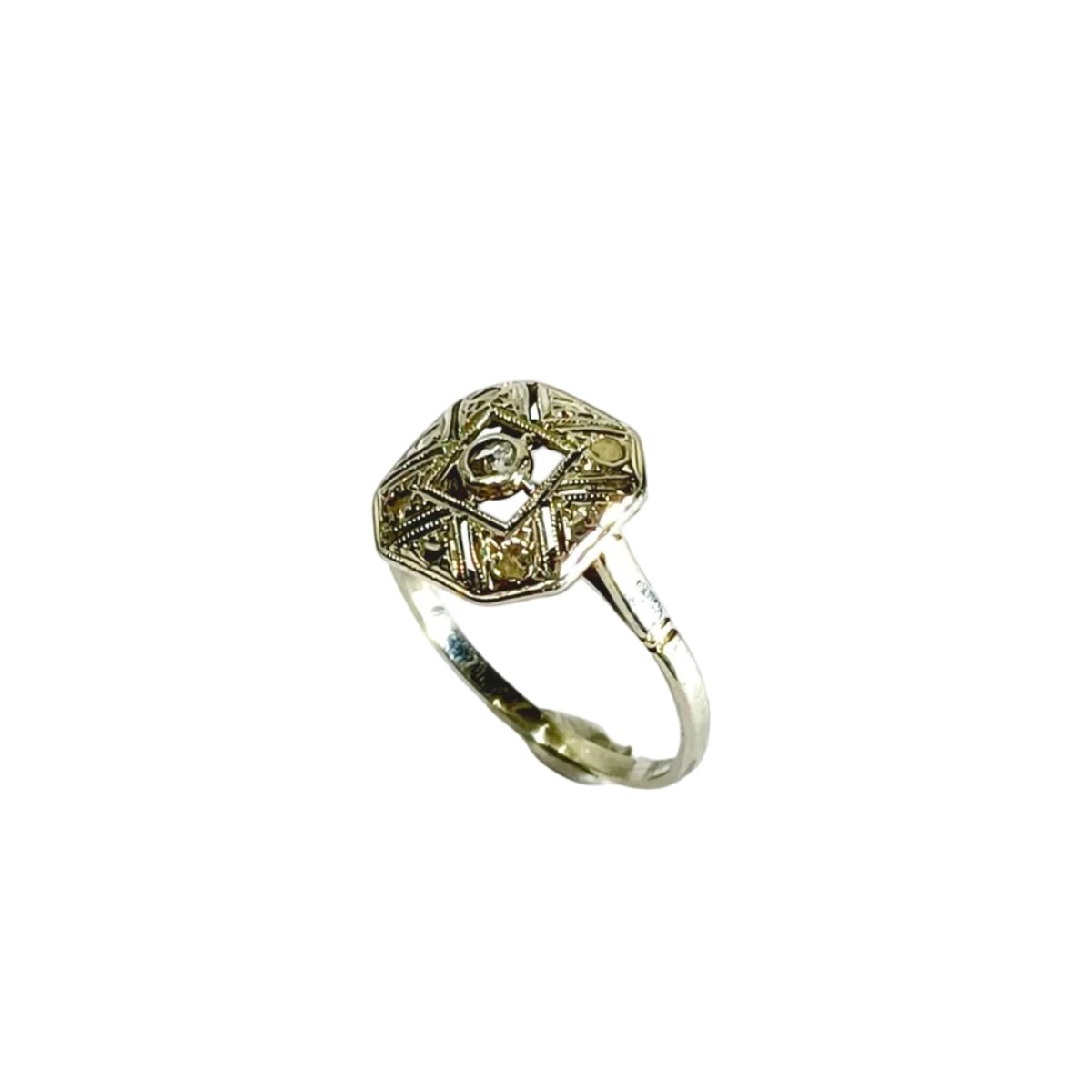 Bague en or blanc et diamants - Castafiore