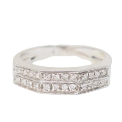 Bague en or blanc et diamants - Castafiore