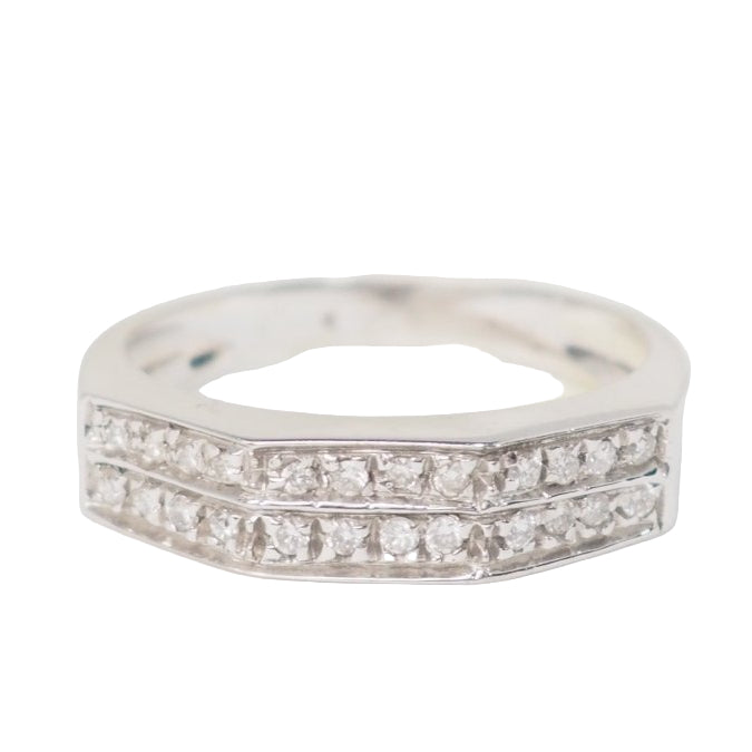 Bague en or blanc et diamants - Castafiore