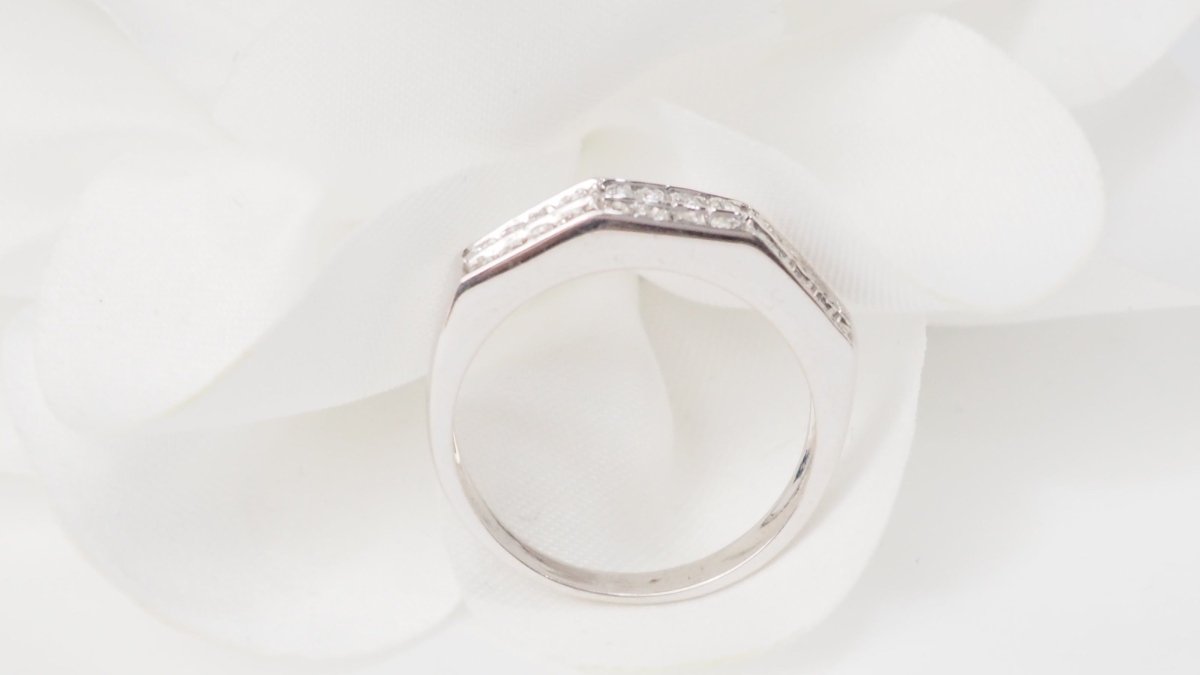 Bague en or blanc et diamants - Castafiore