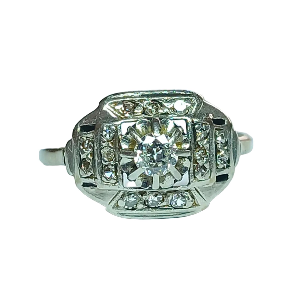 Bague en or blanc et diamants - Castafiore