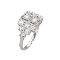 Bague en or blanc et diamants - Castafiore