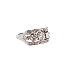 Bague en or blanc et diamants - Castafiore