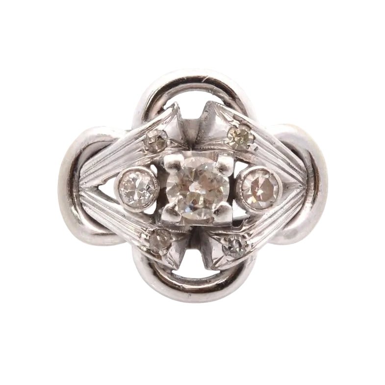 Ring vintage diamonds in 18k gold