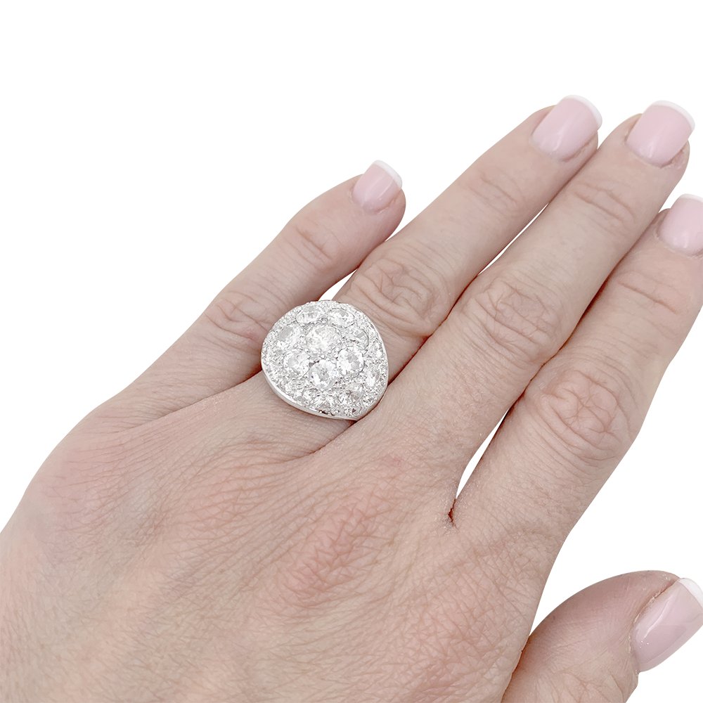 Bague en or blanc et diamants - Castafiore