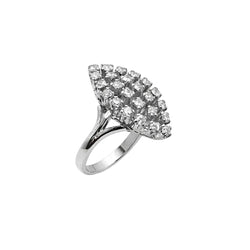Bague en or blanc et diamants - Castafiore