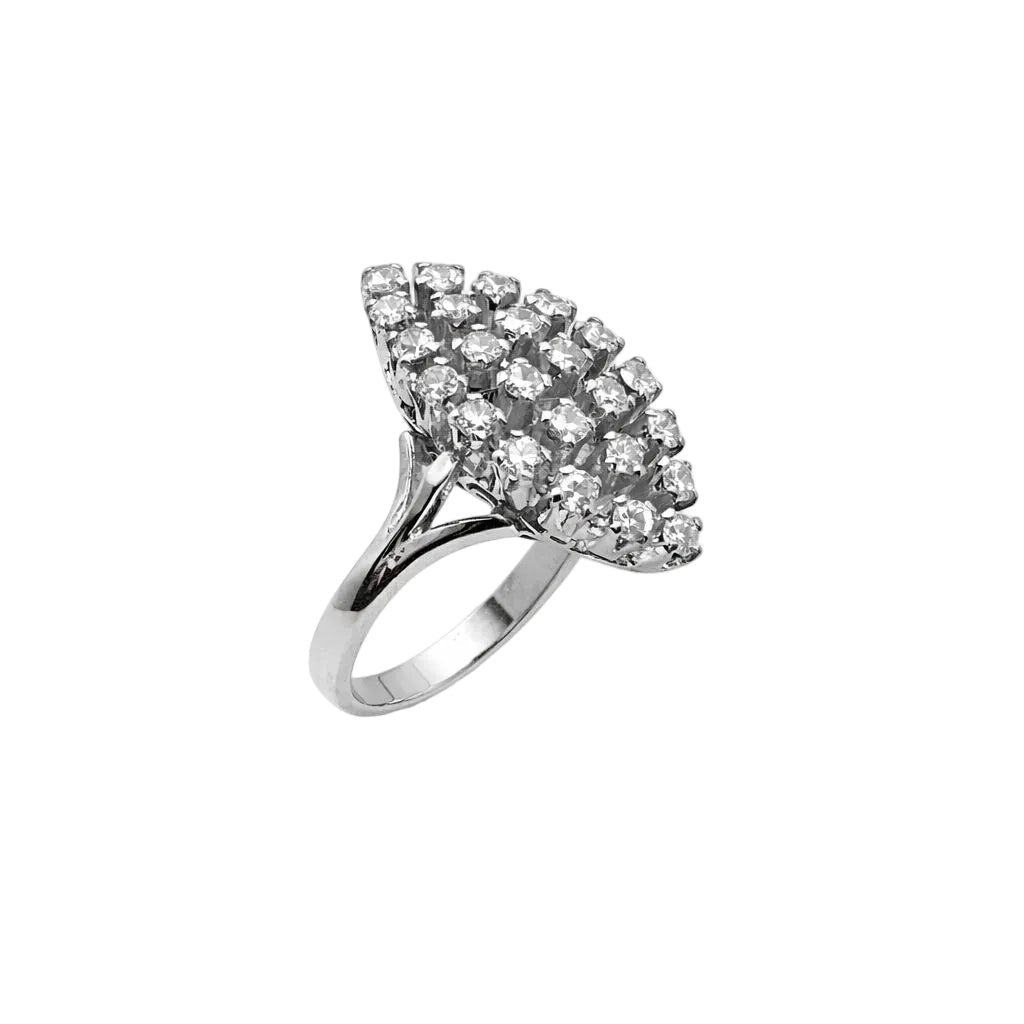 Bague en or blanc et diamants - Castafiore