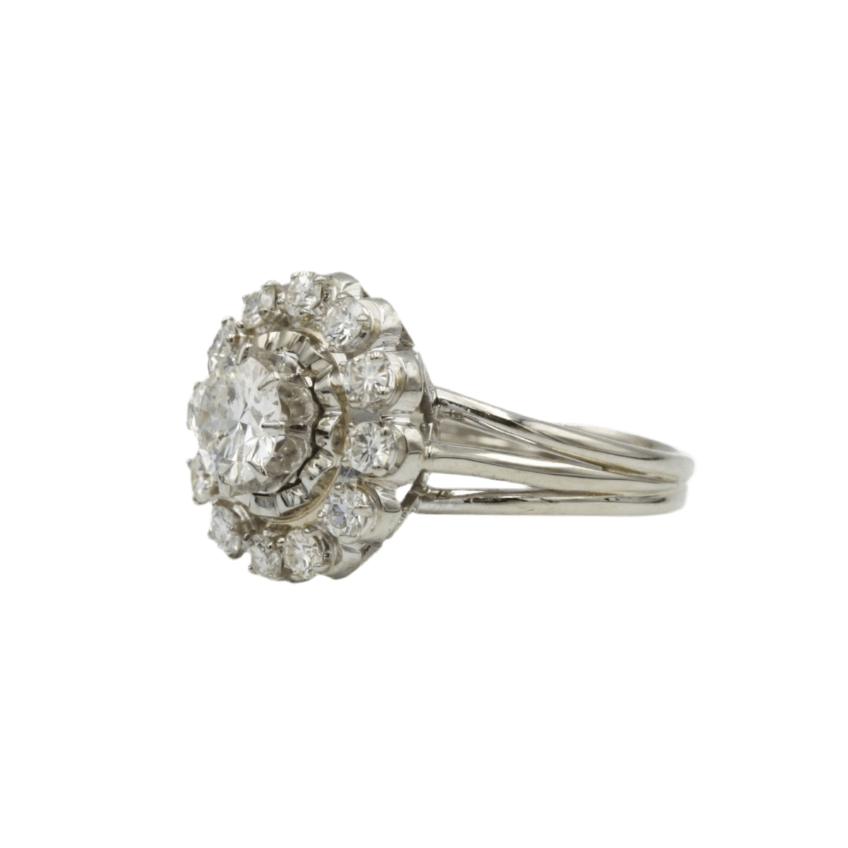 Bague en or blanc et diamants - Castafiore