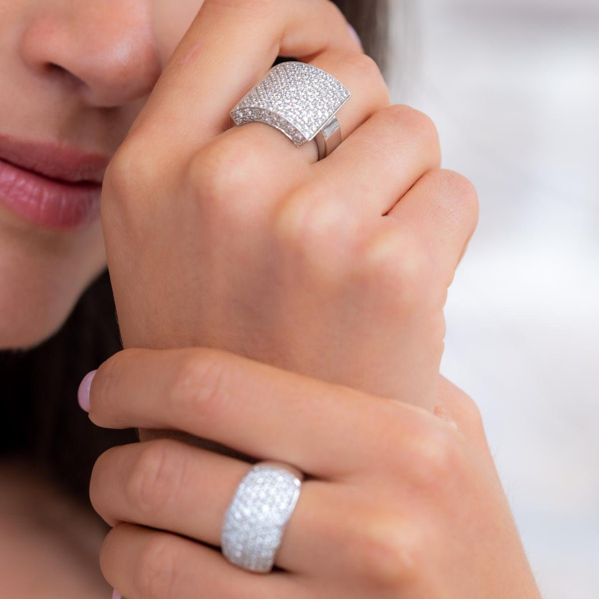 Bague en or blanc et diamants - Castafiore