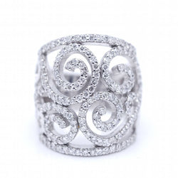 Bague en or blanc et diamants - Castafiore