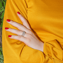 Bague en or blanc et diamants - Castafiore