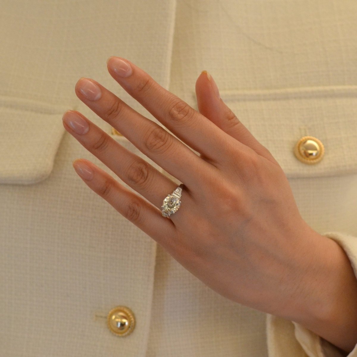 Bague en or blanc et diamants - Castafiore