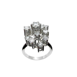 Bague en or blanc et diamants - Castafiore