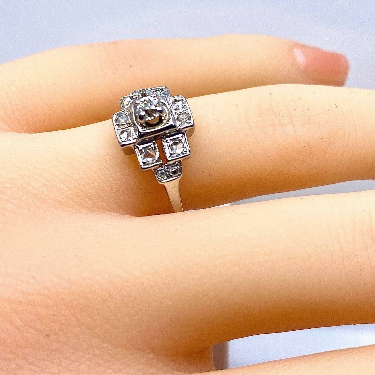 Bague en or blanc et diamants - Castafiore