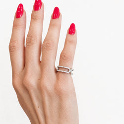 Bague en or blanc et diamants - Castafiore