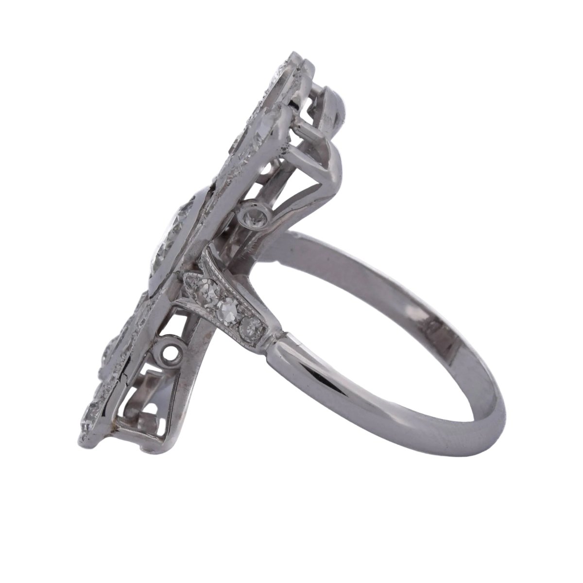 Bague en or blanc et diamants - Castafiore