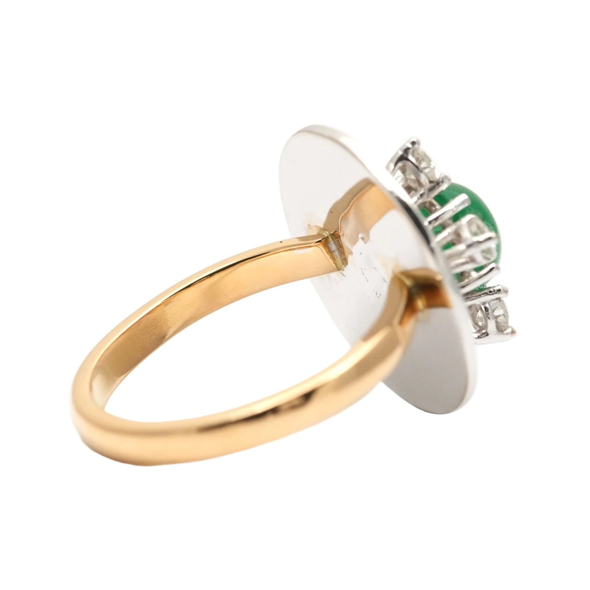 Bague en or blanc, or jaune, émeraude et diamants - Castafiore