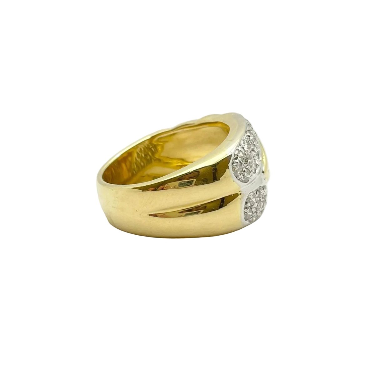Bague en or blanc, or jaune et diamants - Castafiore