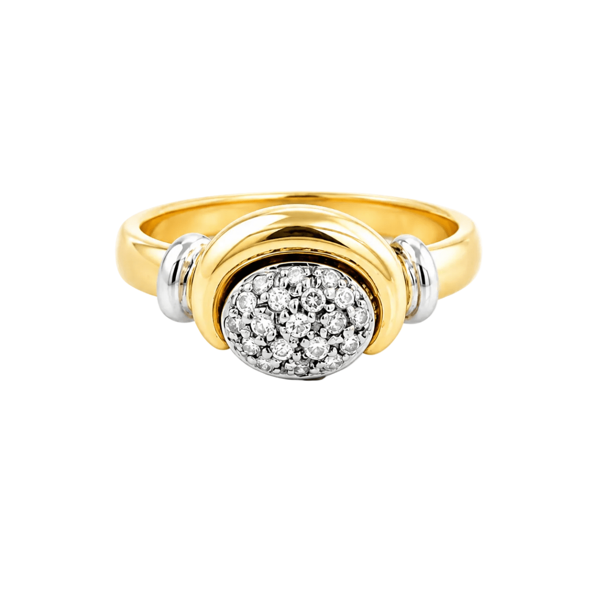 Bague en or blanc, or jaune et diamants - Castafiore