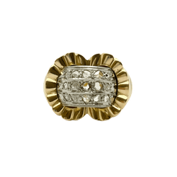 Bague en or blanc, or jaune et diamants - Castafiore