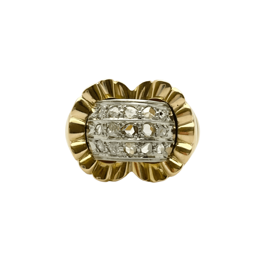 Bague en or blanc, or jaune et diamants - Castafiore