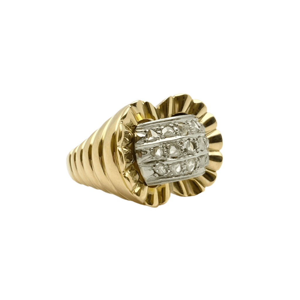 Bague en or blanc, or jaune et diamants - Castafiore
