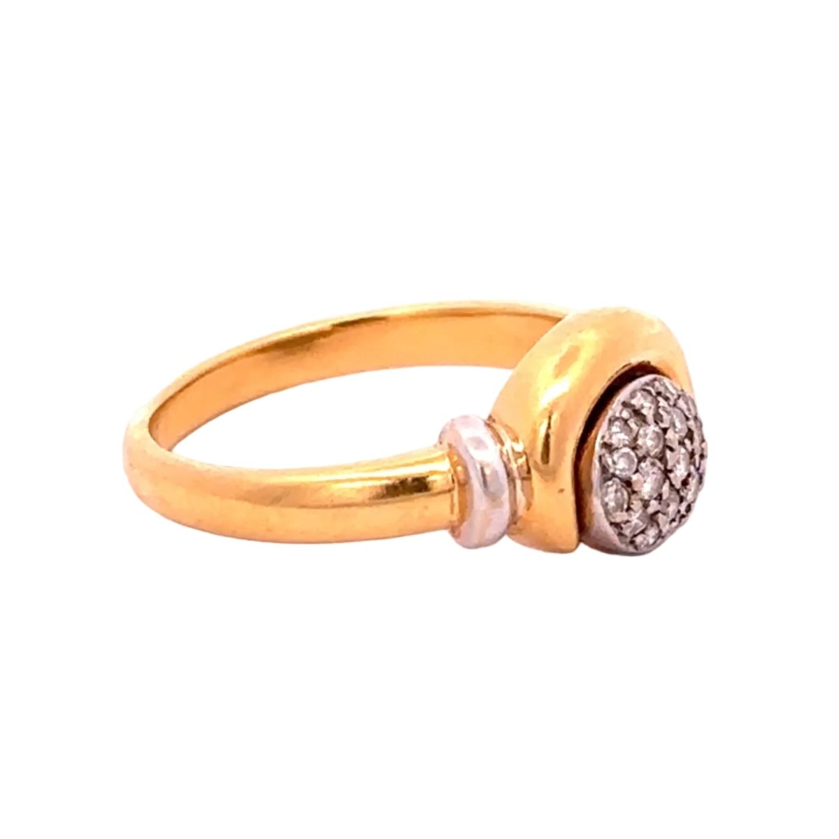 Bague en or blanc, or jaune et diamants - Castafiore