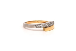 Bague en or blanc, or jaune et diamants - Castafiore