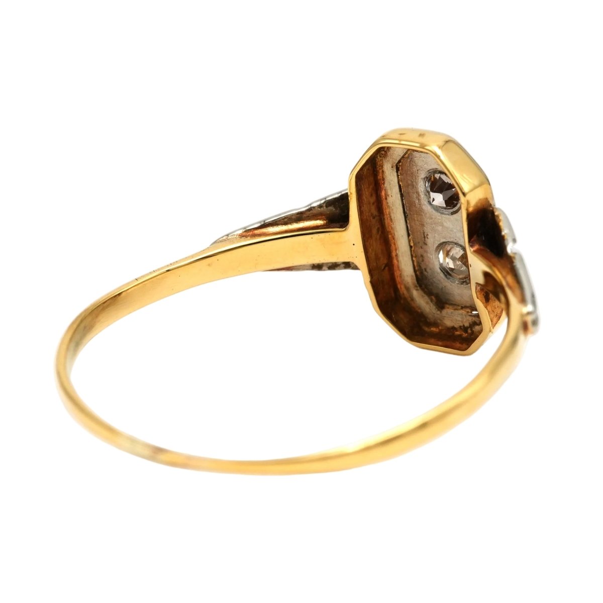 Bague en or blanc, or jaune et diamants - Castafiore