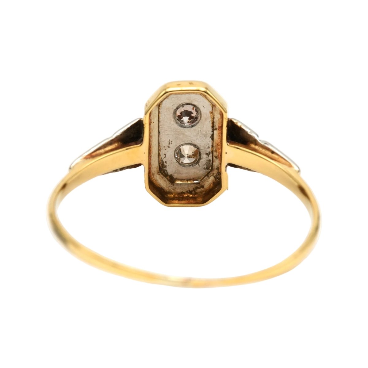 Bague en or blanc, or jaune et diamants - Castafiore
