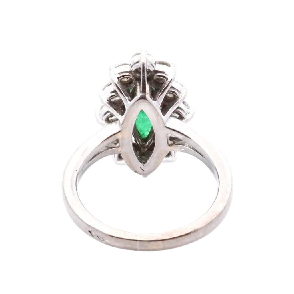 Ring vintage emerald and diamonds