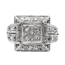 Bague en or blanc, platine et diamant - Castafiore