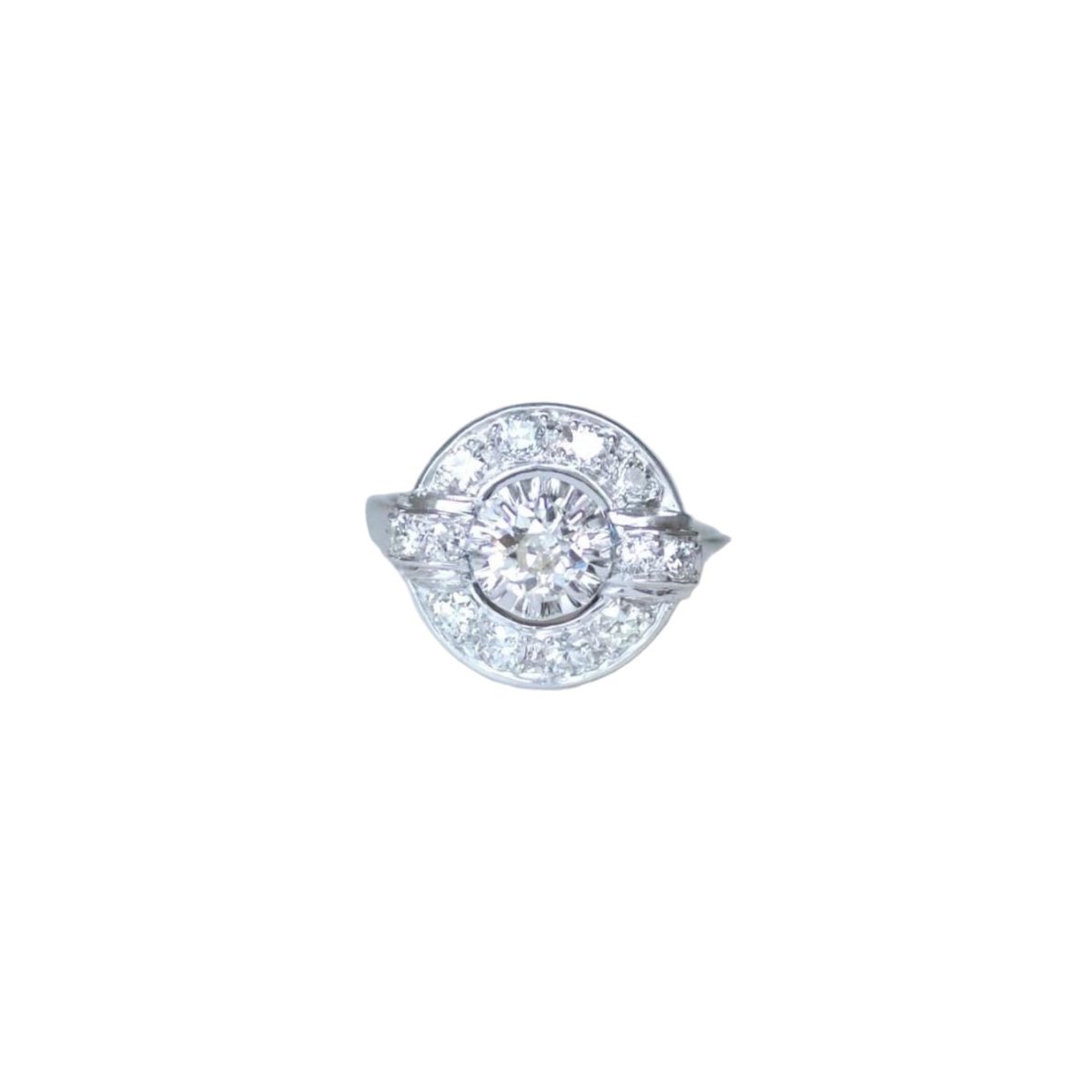 Bague en or blanc, platine, et diamants - Castafiore