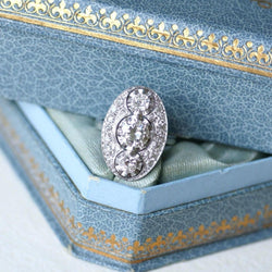 Bague en or blanc, platine, et diamants - Castafiore