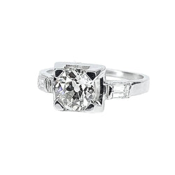 Bague en or blanc, platine et diamants - Castafiore