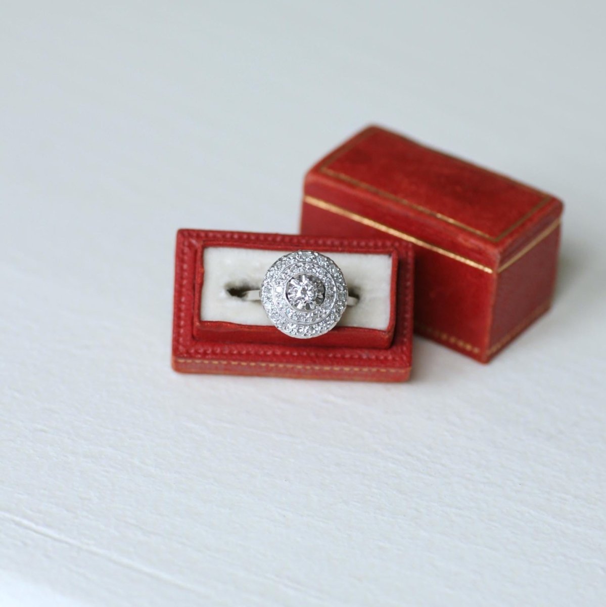Bague en or blanc, platine, et diamants - Castafiore