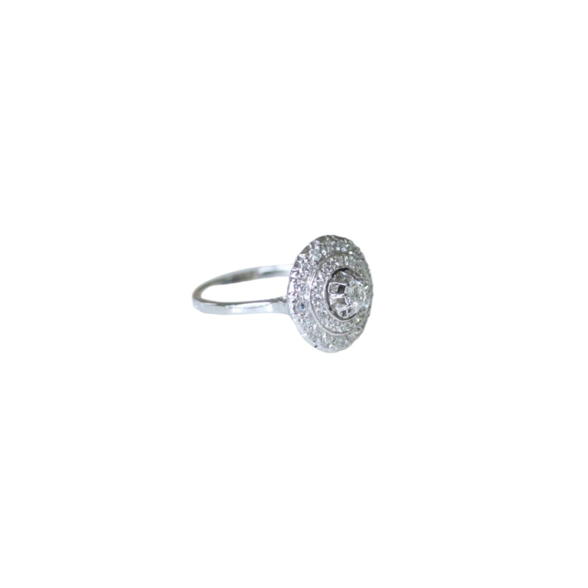 Bague en or blanc, platine, et diamants - Castafiore