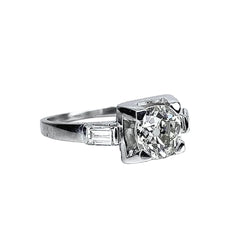 Bague en or blanc, platine et diamants - Castafiore