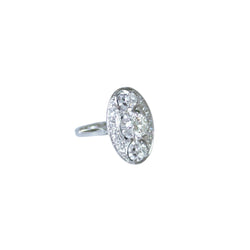 Bague en or blanc, platine, et diamants - Castafiore