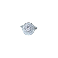 Bague en or blanc, platine, et diamants - Castafiore
