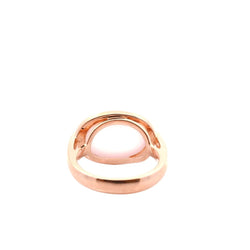 Bague en or blanc, quartz rose et diamants - Castafiore