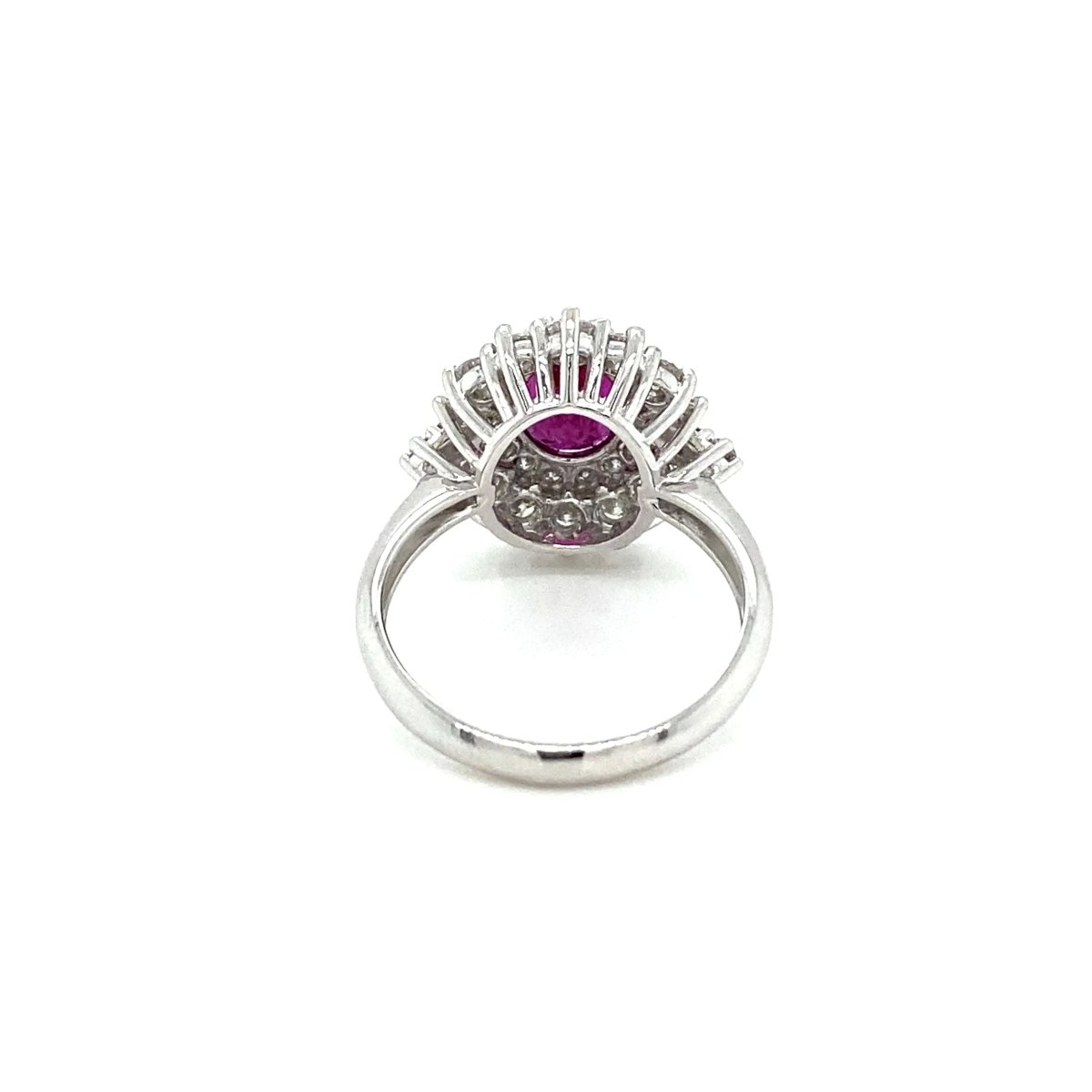 Bague en or blanc, rubis et diamant - Castafiore