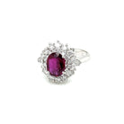 Bague en or blanc, rubis et diamant - Castafiore